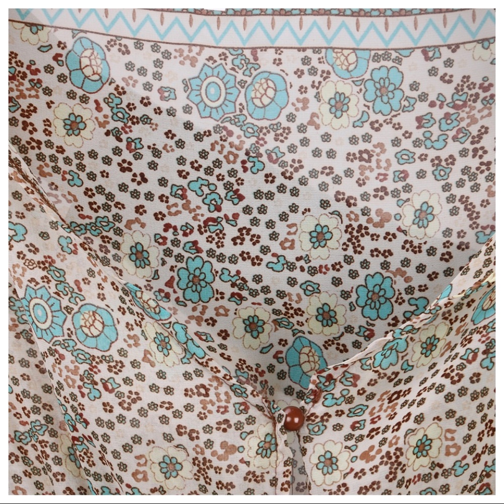 Bohemian Floral Chiffon Long Maxi Dress - Picture 5 of 5